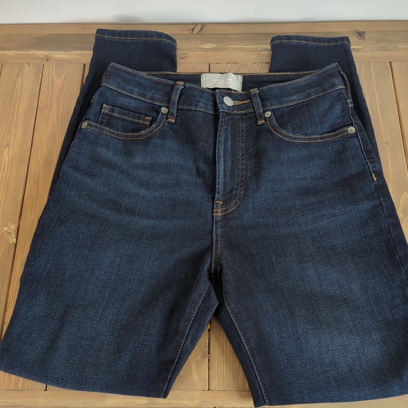 Everlane The Curvy High-Rise Crop Skinny Jean Dark Wash - Picture 6 of 12
